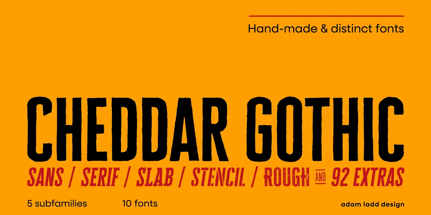 Cheddar Gothic Specimen