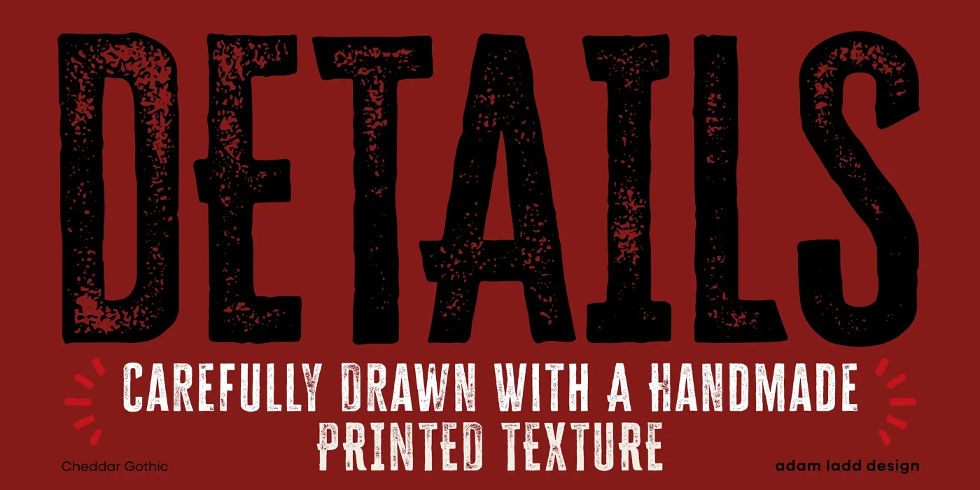 Cheddar Gothic Specimen