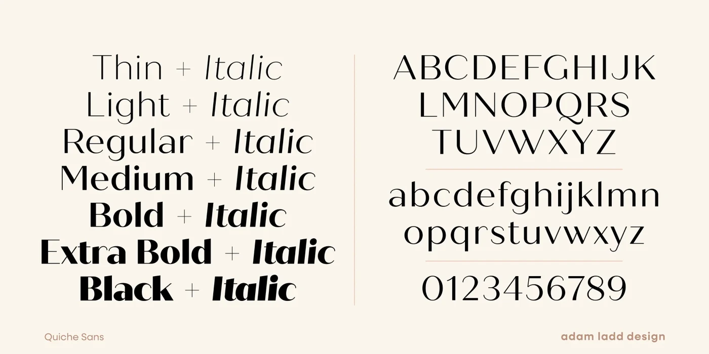 Quiche Sans Specimen