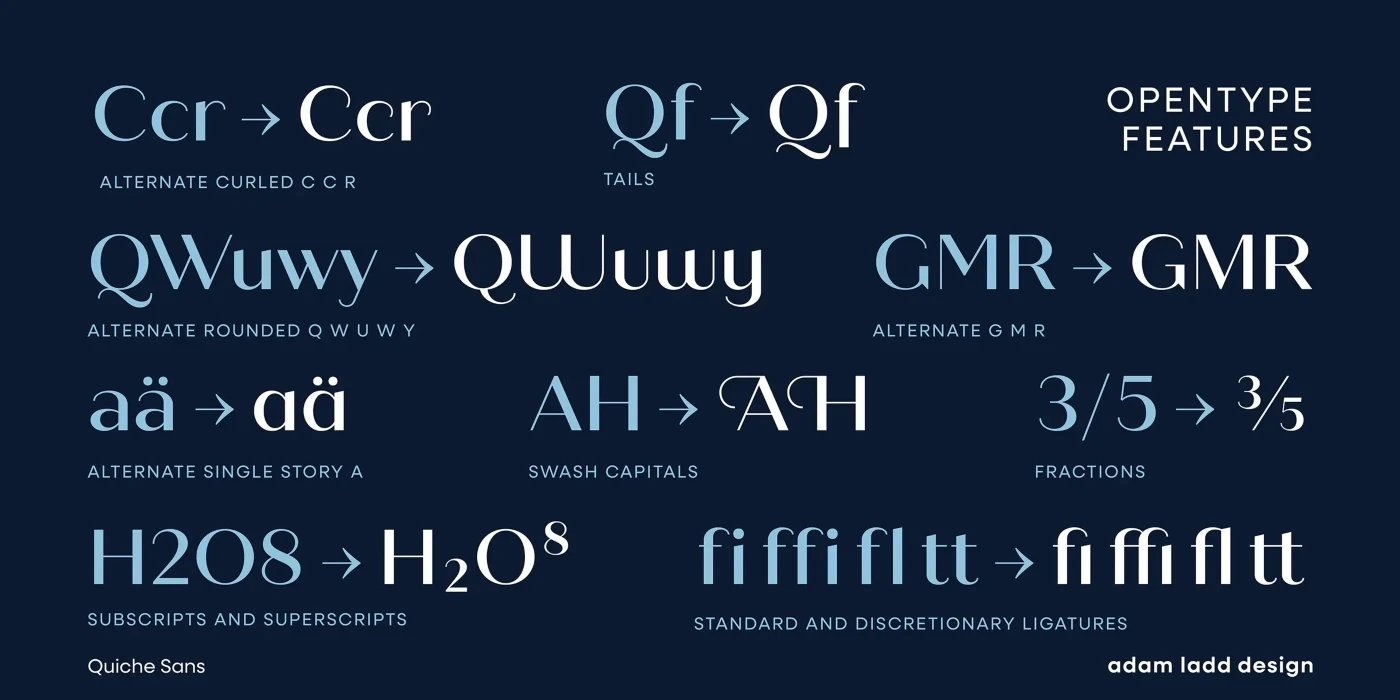 Quiche Sans Specimen