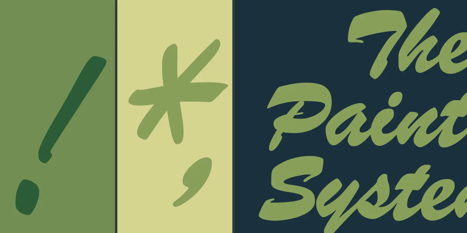 Brush font by American Type Founders Collection — two columns of text, each showing a different weight of a connected script typeface with example words and full character sets