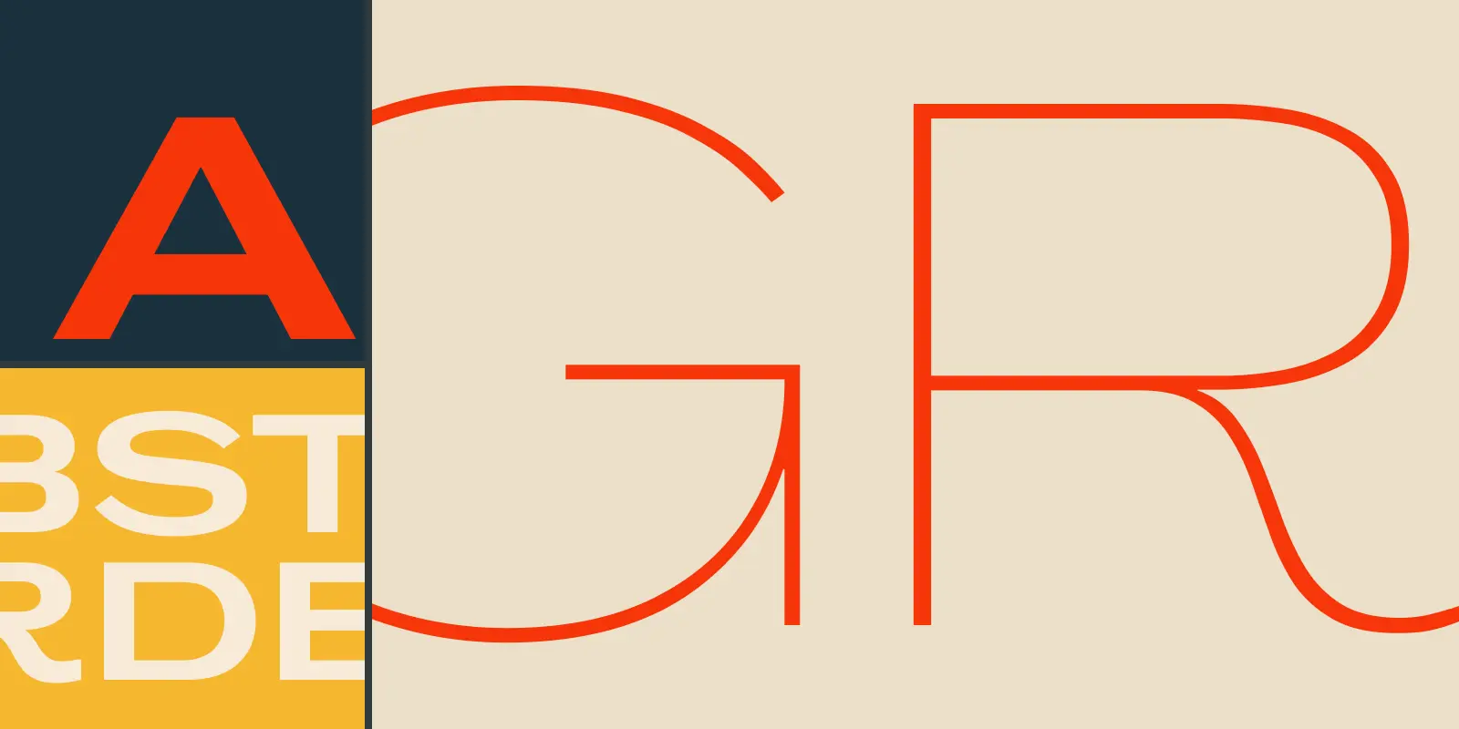 Wedding Gothic font by American Type Founders Collection — the words “ATF WEDDING” in thin sans serif caps above “GOTHIC” in larger sans serif caps, with the letter O in “GOTHIC” outlined in white.