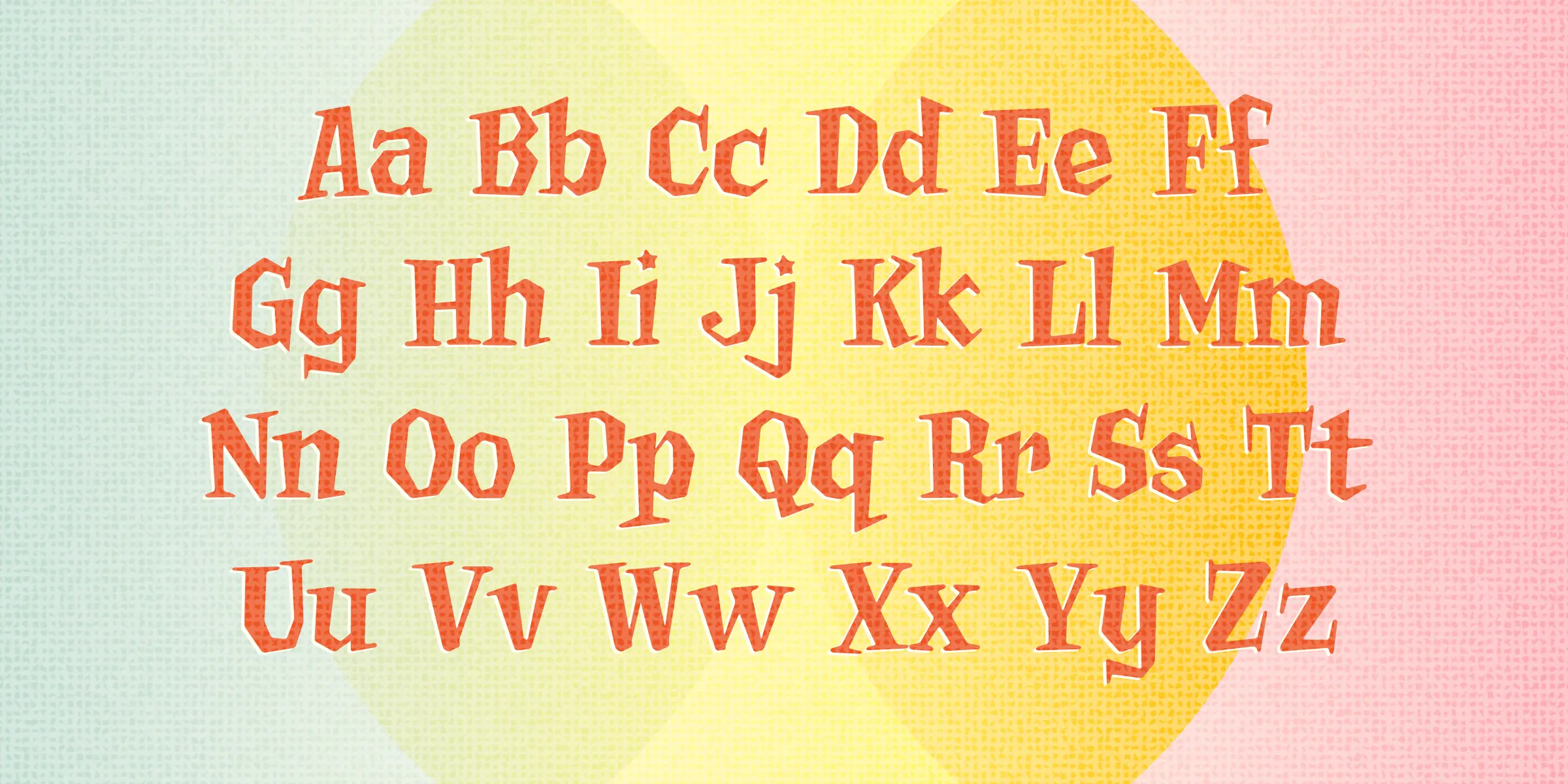 Billsville font by Chank Co — the complete upright Latin alphabet in uppercase and lowercase, in a chunky serif style with rounded corners
