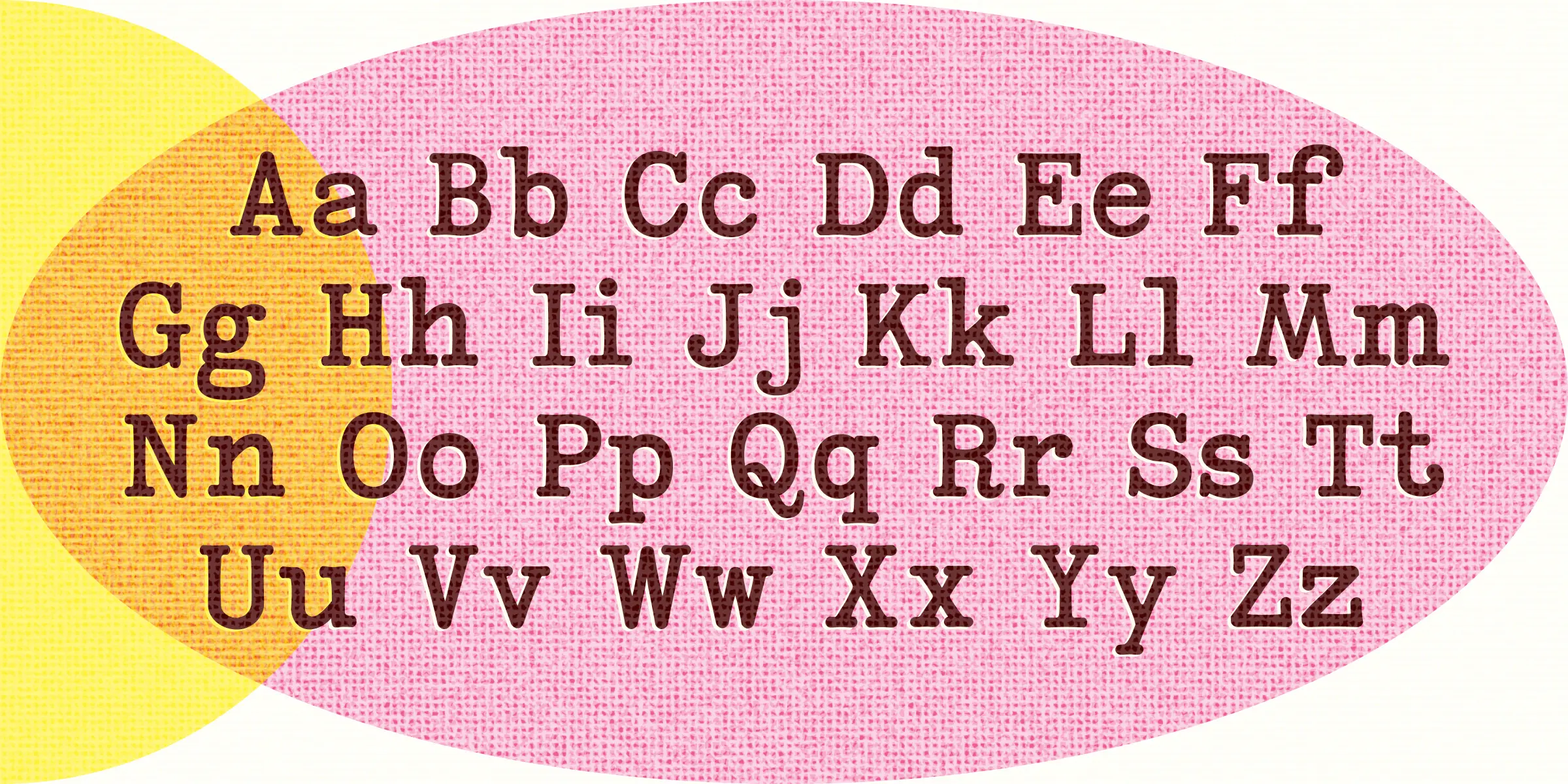 Coronette font by Chank Co — the upright serif alphabet from A to Z in both uppercase and lowercase, with a textured appearance
