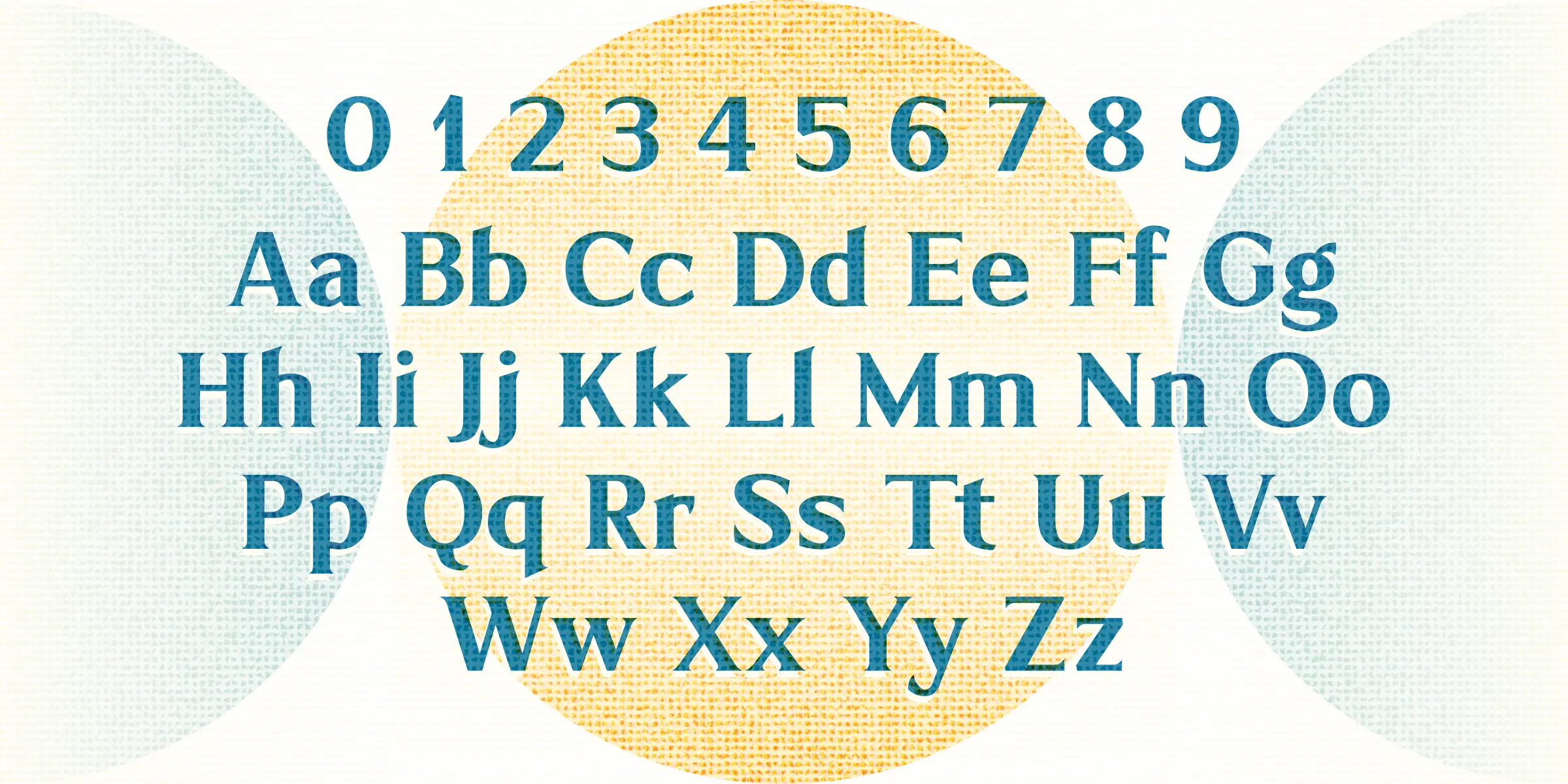 Limonata font by Chank Co — the numbers 0 through 9 and the upright serif alphabet in uppercase and lowercase, from Aa to Zz
