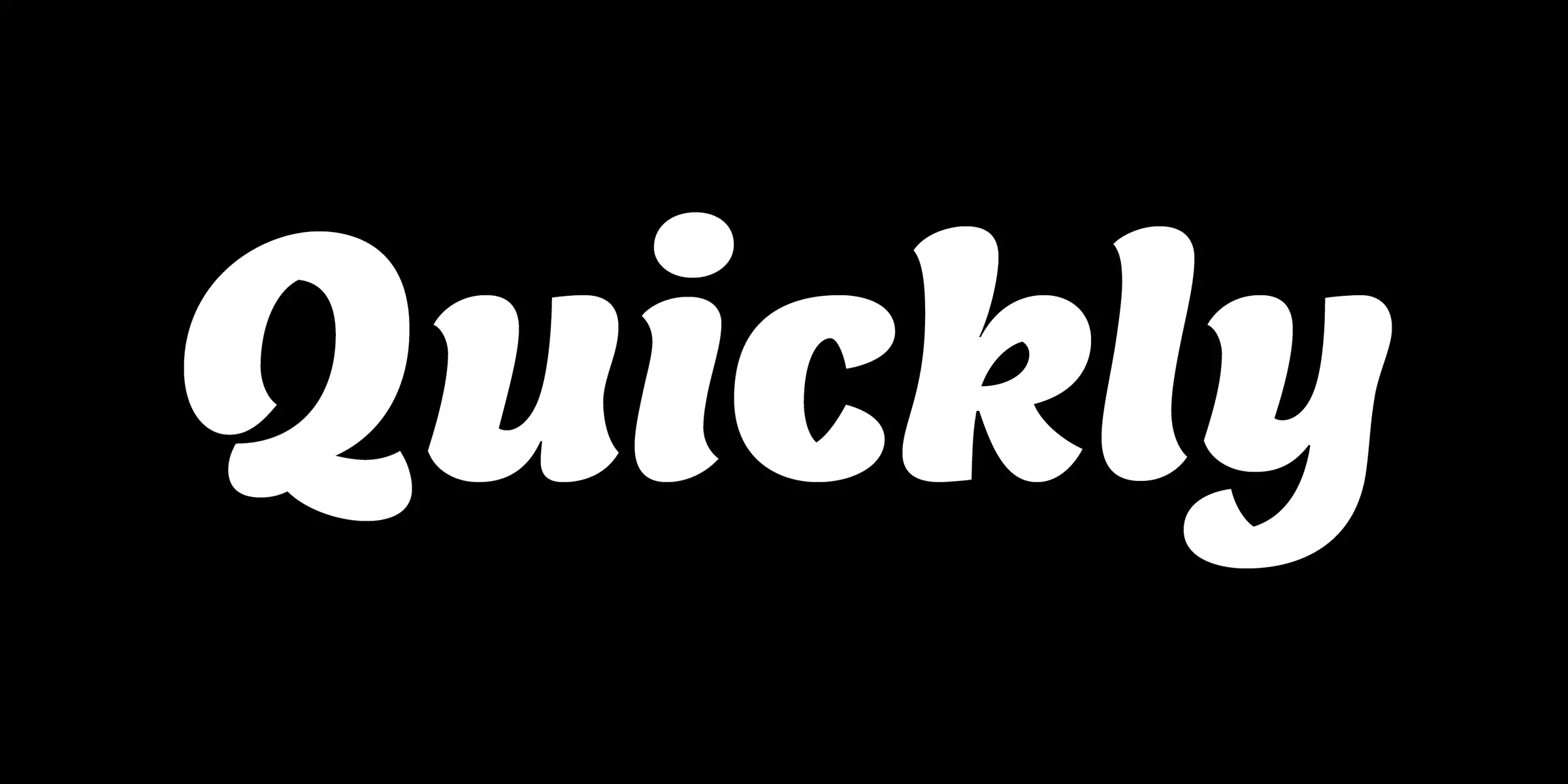 Capucine font by Process Type Foundry — the word “Quickly” in a rounded, connected script, with an italic slant