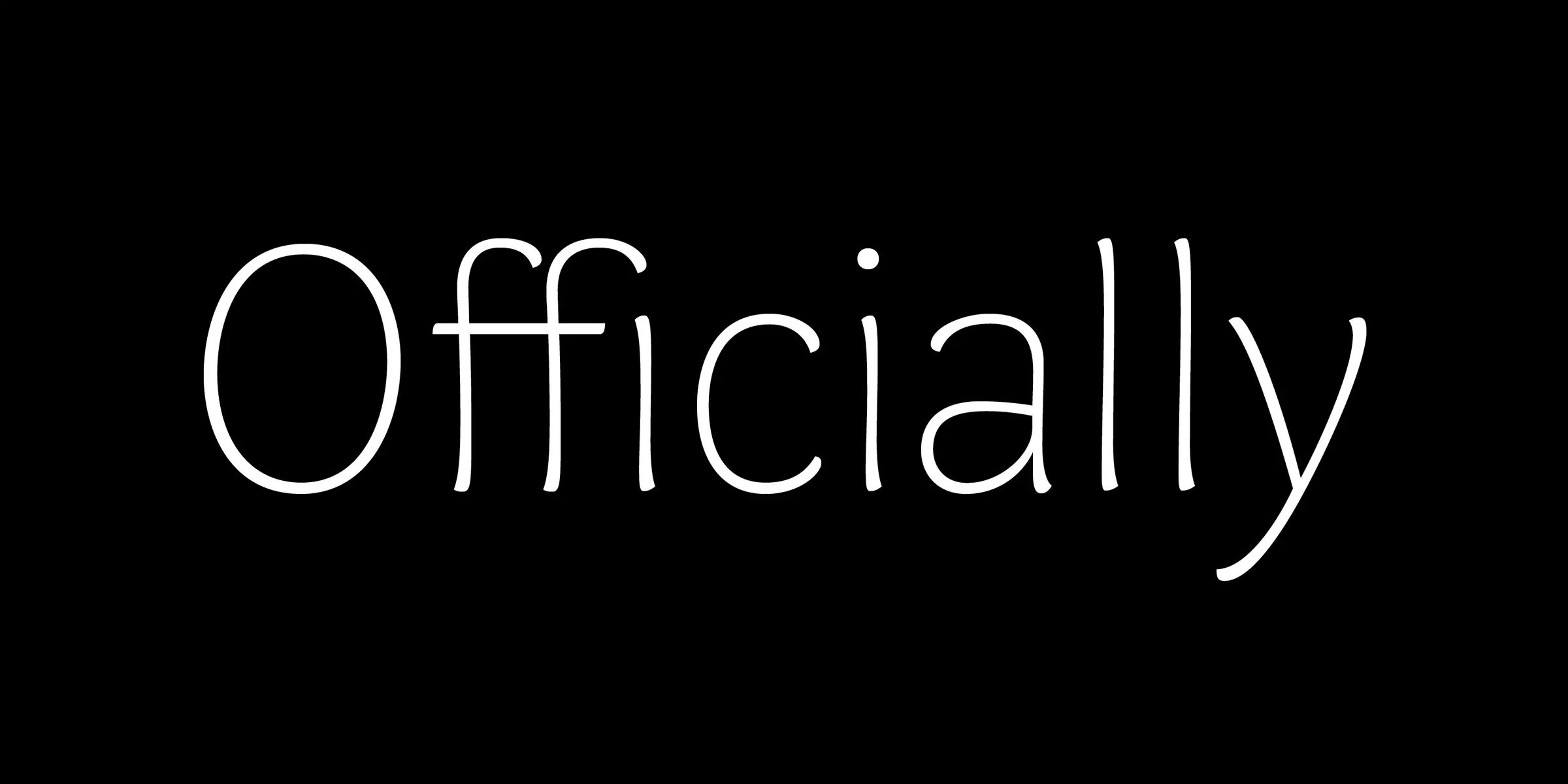 Capucine font by Process Type Foundry — the word “Officially” in a light-weight, upright, sans serif script with connected letters