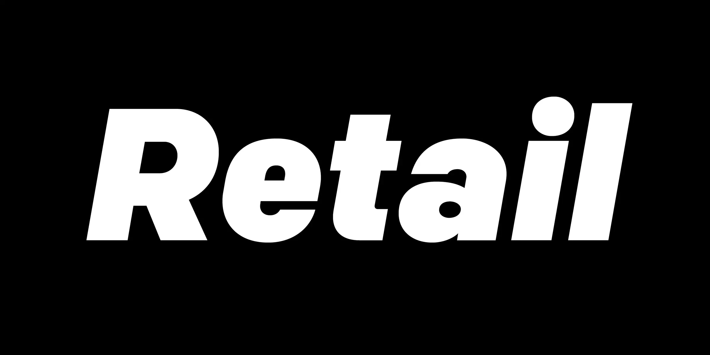 Colfax font by Process Type Foundry — the word “Retail” in bold, italic, sans-serif letters