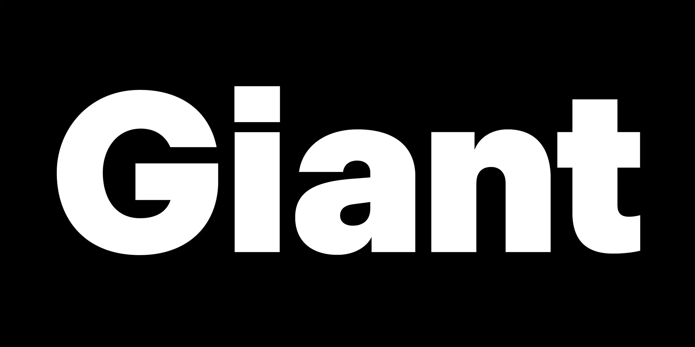 Indivisible font by Process Type Foundry — the word “Giant” in a bold, upright sans serif with a square dot on the i and a crossbar on the G