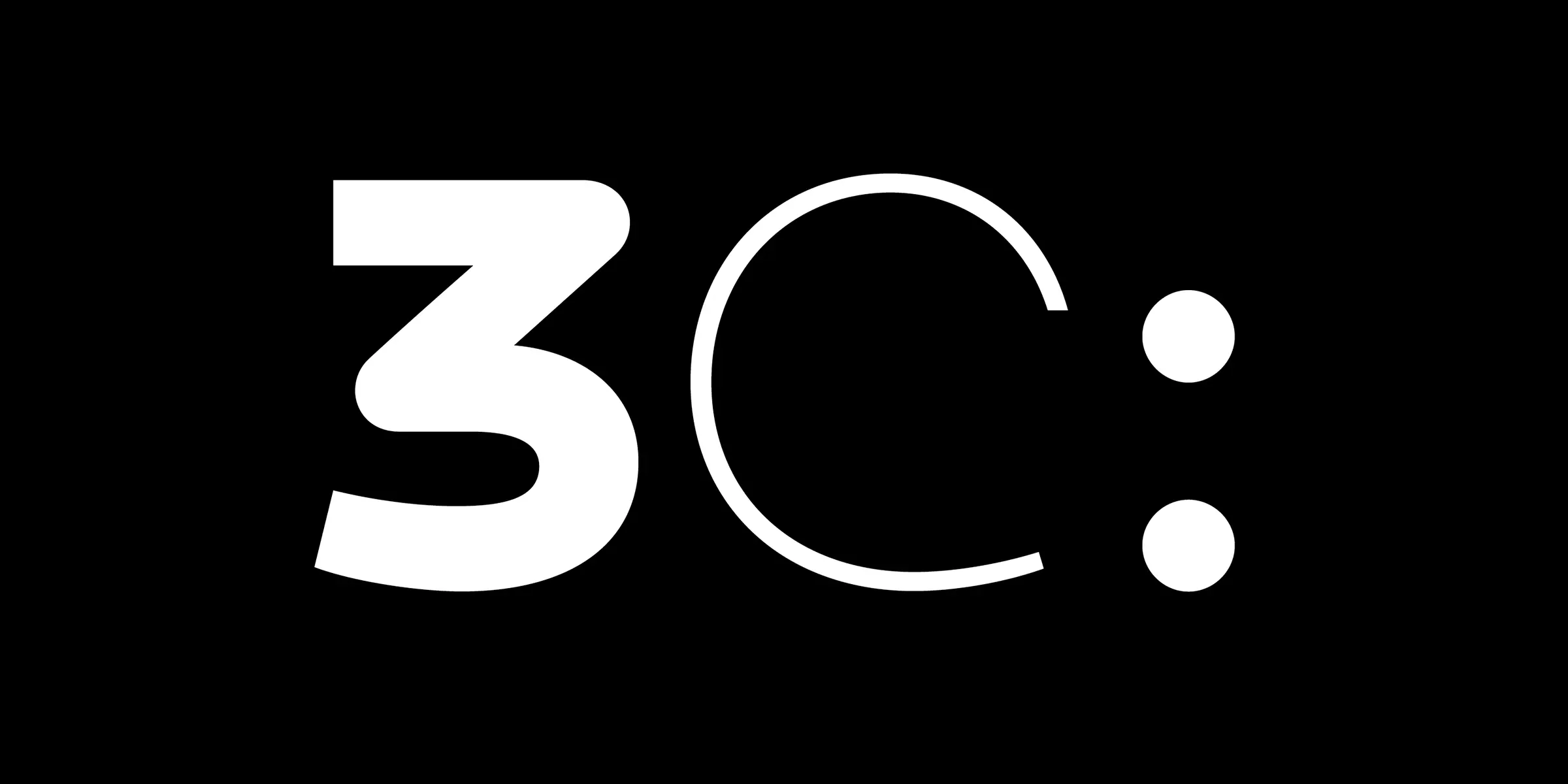 Locator font by Process Type Foundry — the numeral 3, the letter C, and a colon in white on a black background