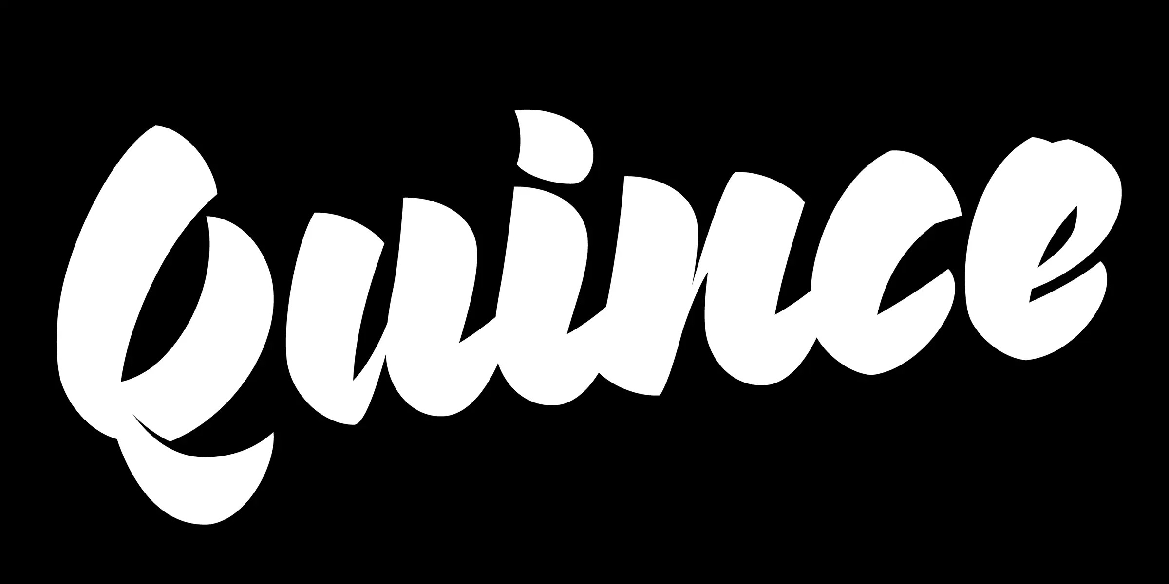 Pique font by Process Type Foundry — the word “Quince” in a connected script, with a large capital Q and all letters italic.