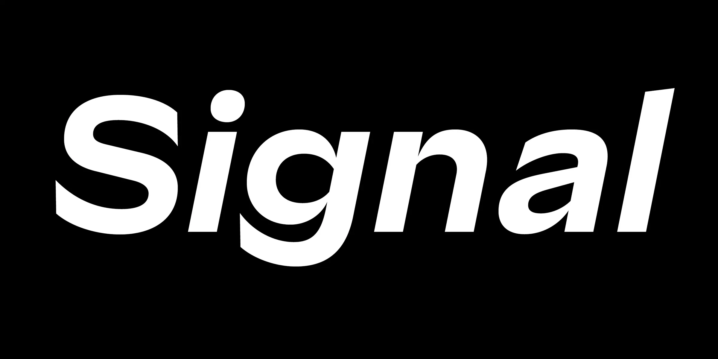 Sculpin font by Process Type Foundry — the word “Signal” in white, sans-serif, oblique letters