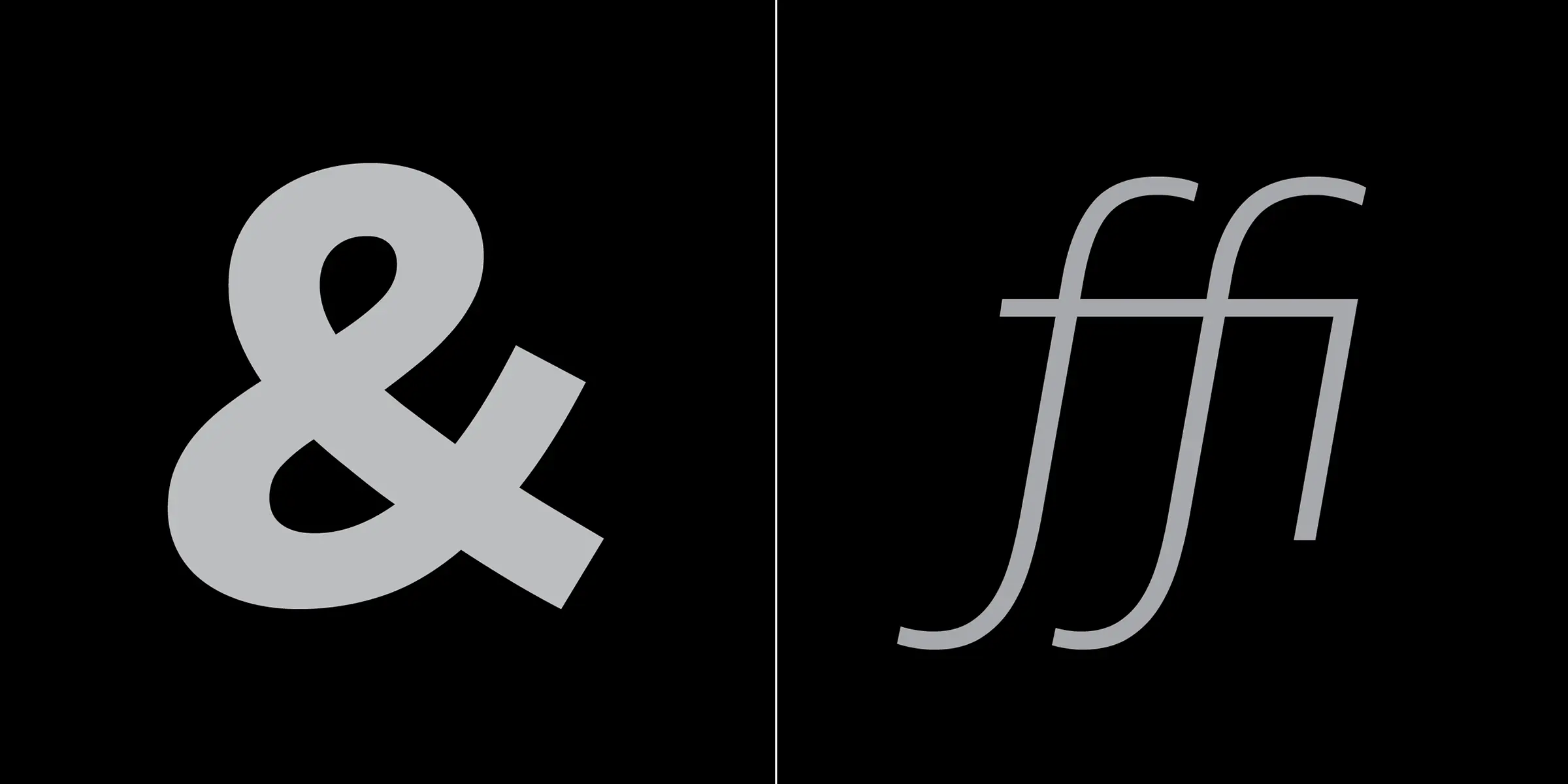 Seravek font by Process Type Foundry — a bold ampersand and a thin upright “ffi” ligature
