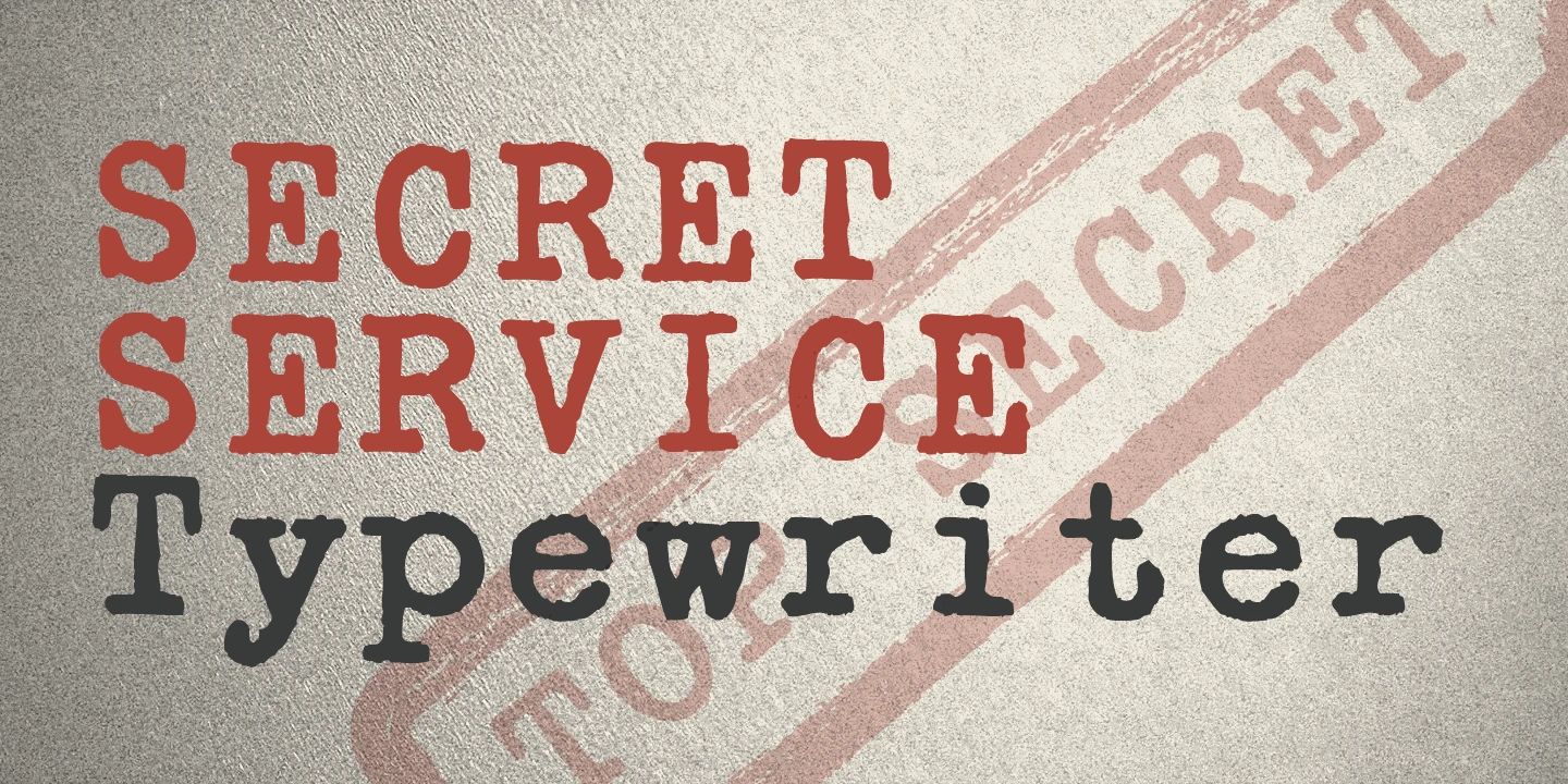 Secret Service Typewriter Font by Red Rooster Collection
